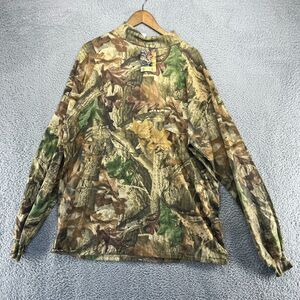 Vintage Ace Sportswear Shirt Mens 2XL Green Advantage Camo All Over USA Mock 90s